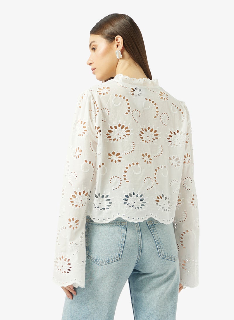 ELLA Shiffli Tie Up Shirt - Image 2